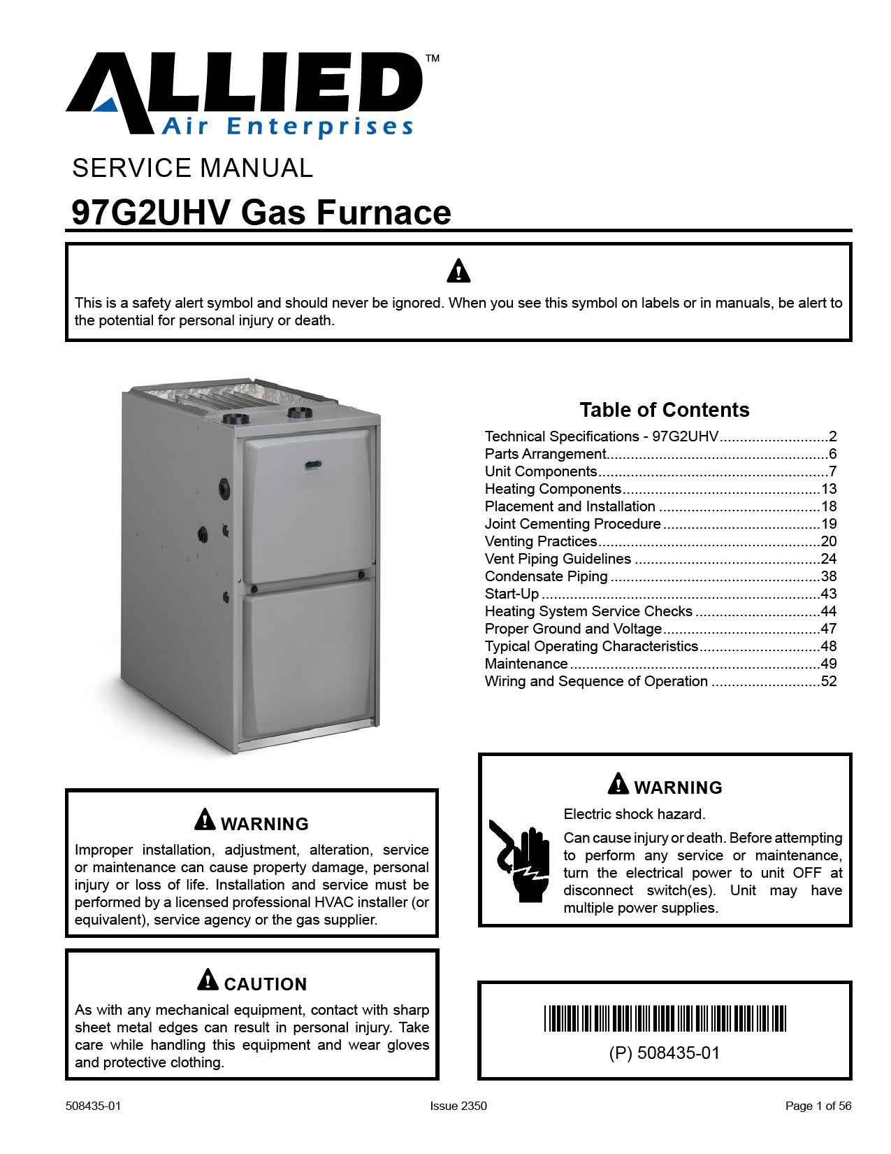 Thos. Somerville Co. | Ducane™ 97G2UH070BV12 97% Upflow/Horizontal, 2